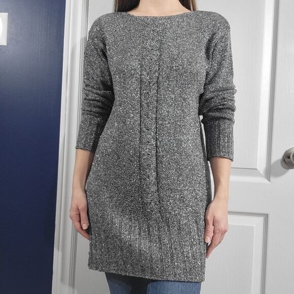 Mirror Room Gray Metallic Sweater Long S - Picture 1 of 6
